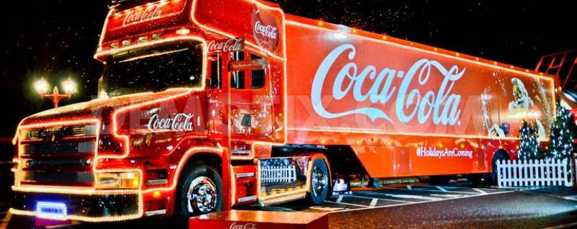 Новорічна вантажівка Coca-Cola в Житомирі