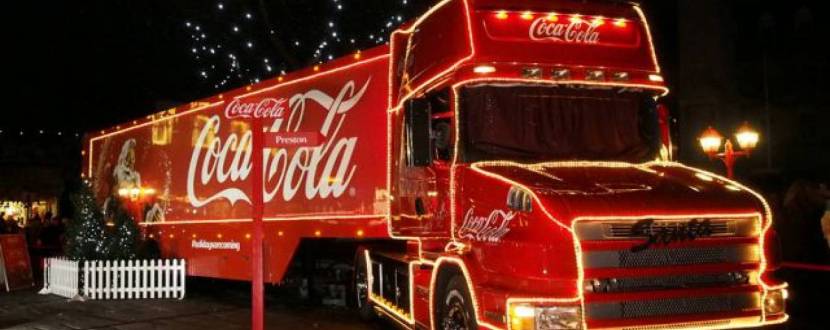 Новорічна вантажівка Coca-Cola в Києві