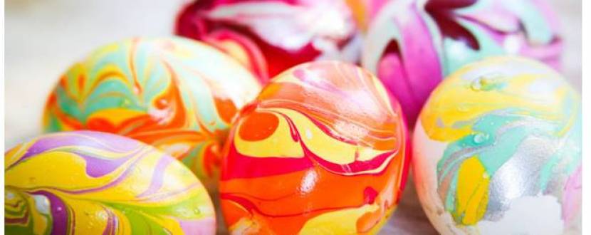 Майстер-клас  «Пасхальні яйця в стилі Ебру»