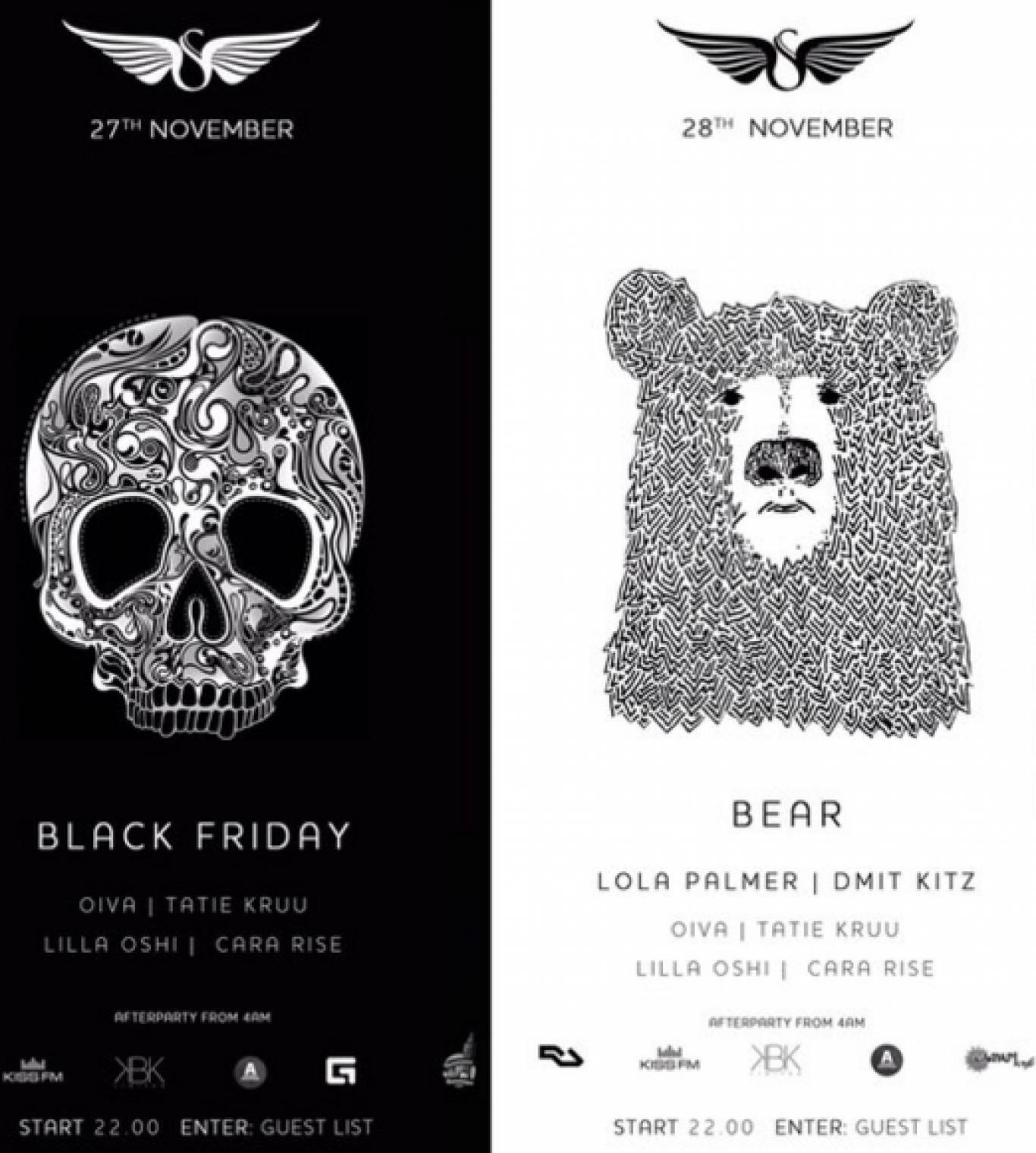 Вечірки "Bear" та "Вlack friday" у SKYROOM
