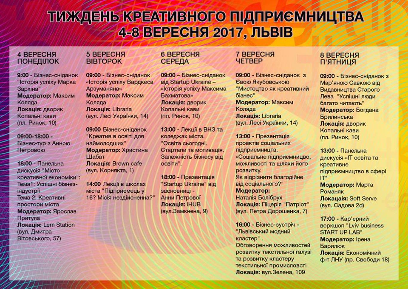 Тиждень креативного підприємництва у Львові