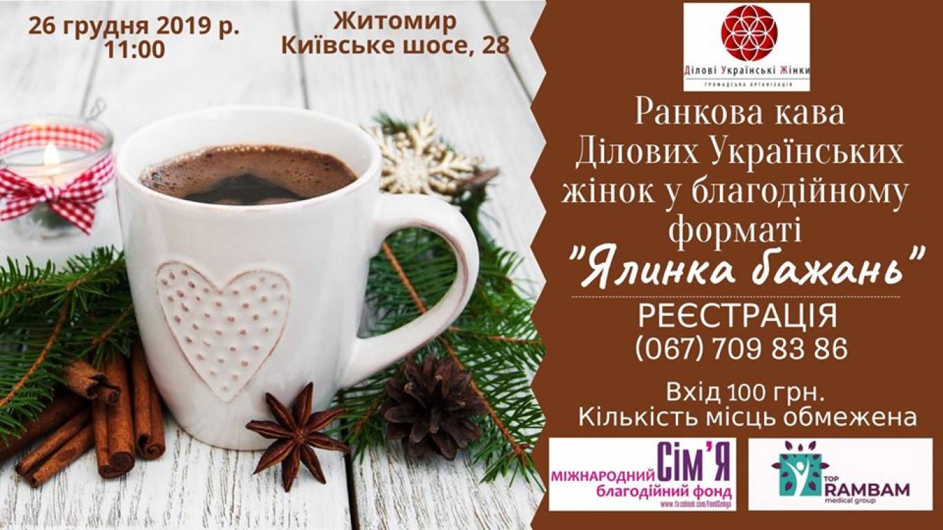 Ранкова кава Ділових українських жінок «Ялинка Бажань»