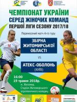 Жіночий футбол: «Полісся» - «Атекс-Оболонь»