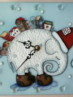Зимний слоник - Мастер-класс по витражной росписи